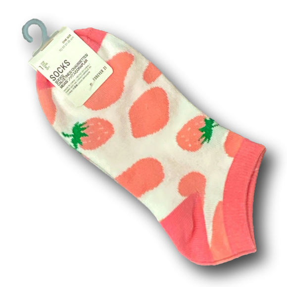 3/$15 Strawberries Funny Novelty Ankle Socks - NWT - Picture 3 of 3